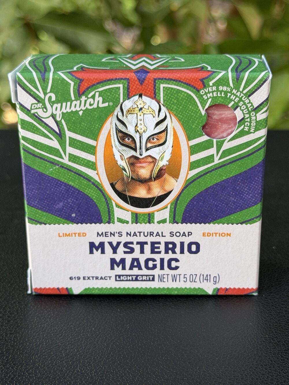 Dr Squatch Mysterio Magic Soap Bar WWE Rey Mysterio Limited Ed 5oz Light Grit
